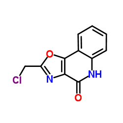 2-(Chloromethyl)[1,3]oxazolo[4,5-c]quinolin-4(5H)-one结构式