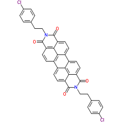 2,9-双(4-氯苯乙基)蒽并[2,1,9-def:6,5,10-d'e'f']二异喹啉-1,3,8,10(2H,9H)-四酮结构式