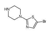 5-溴-2-(哌嗪-1-基)噻唑结构式