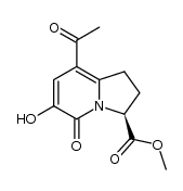 methyl 8-acetyl-6-hydroxy-5-oxo-1,2,3-trihydroindolizine-3-carboxylate Structure