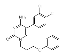 2(1H)-Pyrimidinone,4-amino-5-(3,4-dichlorophenyl)-1-(3-phenoxypropyl)- structure