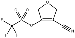 Methanesulfonic acid, 1,1,1-trifluoro-, 4-cyano-2,5-dihydro-3-furanyl ester Structure