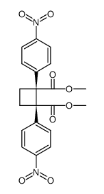 cis-1,2-Dimethoxycarbonyl-1,2-bis(4-nitrophenyl)cyclobutan结构式