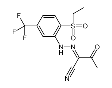 N-[2-ethylsulfonyl-5-(trifluoromethyl)anilino]-2-oxopropanimidoyl cyanide Structure