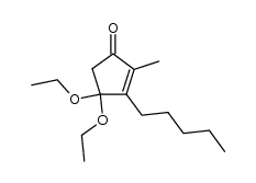 4,4-Diethoxy-2-methyl-3-n-pentyl-2-cycopentene-1-on Structure