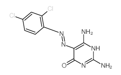 4(3H)-Pyrimidinone,2,6-diamino-5-[2-(2,4-dichlorophenyl)diazenyl]-结构式