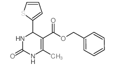 benzyl 6-methyl-2-oxo-4-(2-thienyl)-1,2,3,4-tetrahydropyrimidine-5-carboxylate structure