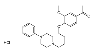 1-[3-methoxy-4-[4-(4-phenylpiperazin-1-yl)butoxy]phenyl]ethanone,hydrochloride结构式