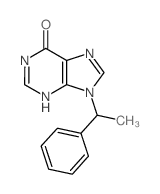 6H-Purin-6-one,1,9-dihydro-9-(1-phenylethyl)-结构式