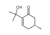 (5R)-5-methyl-2-(1-hydroxy-1-methylethyl)cyclohex-2-enone结构式