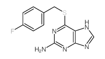 9H-Purin-2-amine,6-[[(4-fluorophenyl)methyl]thio]- Structure