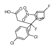 [(2,4-dichlorobenzylidene)(2-nitro-4-trifluorobenzyl)]acetic acid Structure