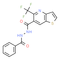 5-(TRIFLUOROMETHYL)THIENO[3,2-B]PYRIDINE-6-CARBOXYLIC ACID, 2-BENZOYLHYDRAZIDE结构式