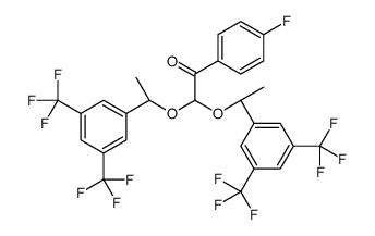 2,2-Bis[(1R)-1-[3,5-bis(trifluoromethyl)phenyl]ethoxy]-1-(4-fluorophenyl)ethanone结构式