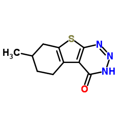 7-Methyl-5,6,7,8-tetrahydro[1]benzothieno[2,3-d][1,2,3]triazin-4(3H)-one结构式