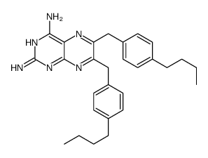 6,7-bis[(4-butylphenyl)methyl]pteridine-2,4-diamine Structure