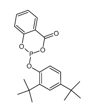 2-(2,4-Di-tert-butyl-phenoxy)-benzo[1,3,2]dioxaphosphinin-4-one结构式