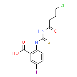 2-[[[(4-CHLORO-1-OXOBUTYL)AMINO]THIOXOMETHYL]AMINO]-5-IODO-BENZOIC ACID structure