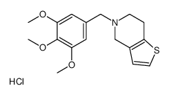 5-[(3,4,5-trimethoxyphenyl)methyl]-6,7-dihydro-4H-thieno[3,2-c]pyridine,hydrochloride结构式