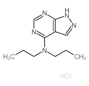 N,N-dipropyl-2,4,8,9-tetrazabicyclo[4.3.0]nona-2,4,7,10-tetraen-5-amine structure