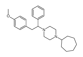 1-cycloheptyl-4-[2-(4-methoxyphenyl)-1-phenylethyl]piperazine Structure