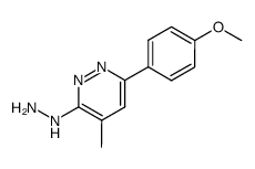 3-hydrazino-6-(4-methoxy-phenyl)-4-methyl-pyridazine Structure