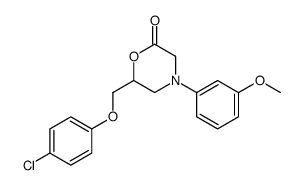 6-[(4-chlorophenoxy)methyl]-4-(3-methoxyphenyl)morpholin-2-one结构式