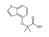 2-(1-benzothiophen-4-yloxy)-2-methylpropanoic acid结构式