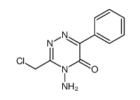 4-amino-3-(chloromethyl)-6-phenyl-1,2,4-triazin-5-one结构式