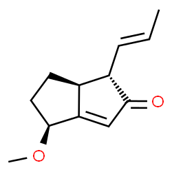 2(1H)-Pentalenone,4,5,6,6a-tetrahydro-4-methoxy-1-(1E)-1-propenyl-,(1R,4R,6aR)-rel-(9CI) Structure