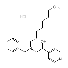 2-(benzyl-octyl-amino)-1-pyridin-4-yl-ethanol结构式