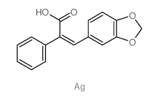 (Z)-3-benzo[1,3]dioxol-5-yl-2-phenyl-prop-2-enoic acid structure