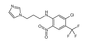 5-chloro-N-(3-imidazol-1-ylpropyl)-2-nitro-4-(trifluoromethyl)aniline结构式