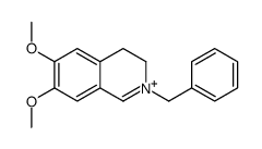 2-benzyl-6,7-dimethoxy-3,4-dihydroisoquinolin-2-ium结构式