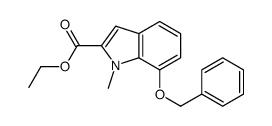 ethyl 1-methyl-7-phenylmethoxyindole-2-carboxylate结构式