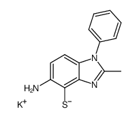 5-amino-2-methyl-1-phenyl-1H-benzoimidazole-4-thiol, potassium salt结构式