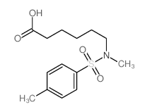 Hexanoic acid,6-[methyl[(4-methylphenyl)sulfonyl]amino]- Structure