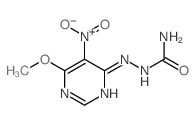 [(6-methoxy-5-nitro-pyrimidin-4-yl)amino]urea结构式