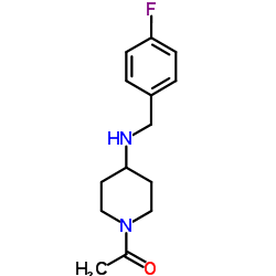 1-{4-[(4-Fluorobenzyl)amino]-1-piperidinyl}ethanone Structure