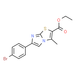 6-(4-BROMOPHENYL)-3-METHYLIMIDAZO[2,1-B]THIAZOLE-2-CARBOXYLIC ACID ETHYL ESTER structure