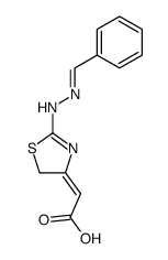 2-benzylidenehydrazono-4-carboxymethylidene-4,5-dihydrothiazoline结构式