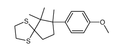 7-(4-methoxyphenyl)-6,6,7-trimethyl-1,4-dithiaspiro[4.4]nonane结构式