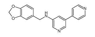 N-(1,3-benzodioxol-5-ylmethyl)-5-pyridin-4-ylpyridin-3-amine Structure