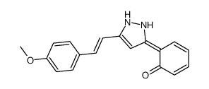 6-[5-[2-(4-methoxyphenyl)ethenyl]-1,2-dihydropyrazol-3-ylidene]cyclohexa-2,4-dien-1-one结构式