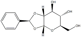 1-O,2-O-[(S)-Phenylmethylene]-α-D-glucopyranose结构式