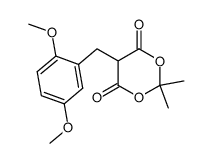 5-(2,5-dimethoxybenzyl)-2,2-dimethyl-1,3-dioxane-4,6-dione Structure