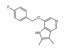 7-[(4-fluorophenyl)methoxy]-2,3-dimethyl-1H-pyrrolo[3,2-c]pyridine结构式