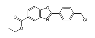 ethyl 2-[4-(chloromethyl)phenyl]-1,3-benzoxazole-5-carboxylate结构式