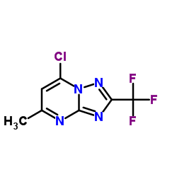 7-chloro-5-methyl-2-(trifluoromethyl)-[1,2,4]triazolo[1,5-a]pyrimidine structure