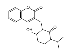 4-hydroxy-3-(α-2-p-menthylmethyl)coumarin Structure